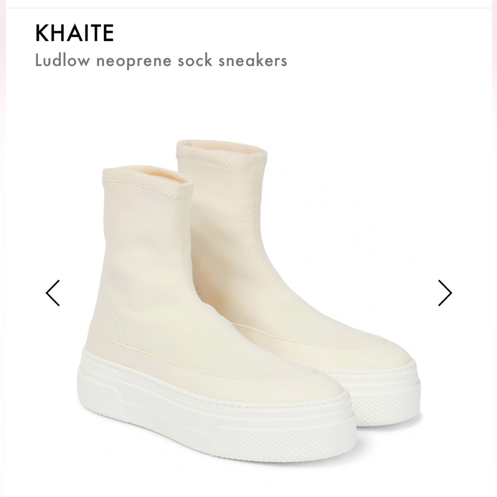 KHAITE
Ludlow neoprene sock sneakers  CREAM women size 37 US 7 store display